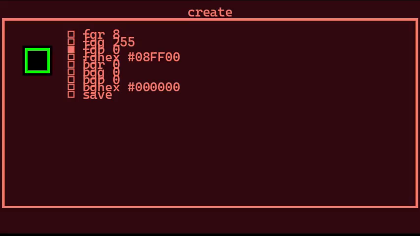 Red-on-dark color picker